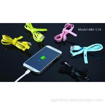 TPE Powered Short HTC Micro USB Cable Green For Smartphone